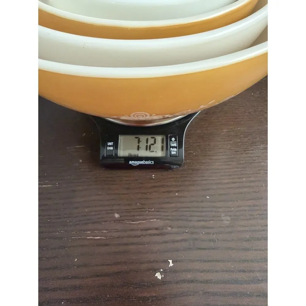 Pyrex Vintage Butterly Gold Cinderella Mixing Bowl Set Of 4